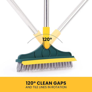 2 in 1 Bathroom Floor Cleaning Brush with Wiper