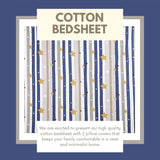 Starry Stripes King Size Double Bed Elastic Fitted Premium Bedsheet