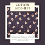 White Sunflower Elastic Fitted Double Bed Bedsheet
