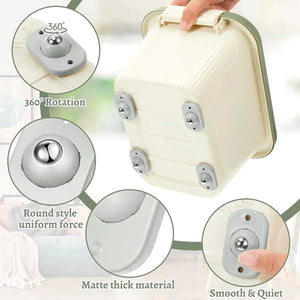 360° Adhesive Reusable Mini Swivel Wheels (Pack of 8 Wheels)