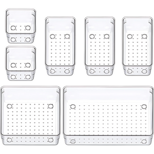 7Pcs Acrylic Drawer Storage Organiser