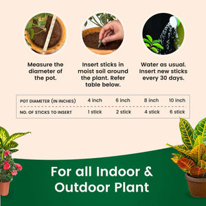 Plant Grow Fertilizer Sticks For Plants (Pack of 50 Sticks)