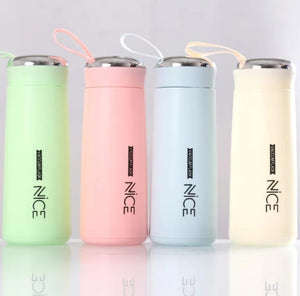 Nice Print Glass Water Bottle 400ml (Multicolor)
