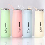 Nice Print Glass Water Bottle 400ml (Multicolor)