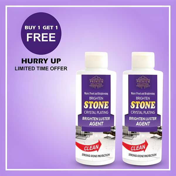Stone Crystal Plating Luster Agent For Granite Floor Cleaner Liquid (Pack of 2)