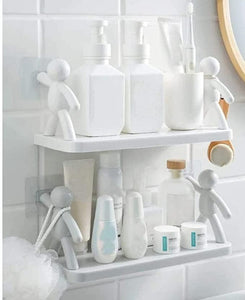 Wall Hanging Bathroom Shelf Storage Rack (Pack of 2)