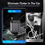 Yasme™️ 4-in-1 Retractable Car 120W Charger with Voltmeter