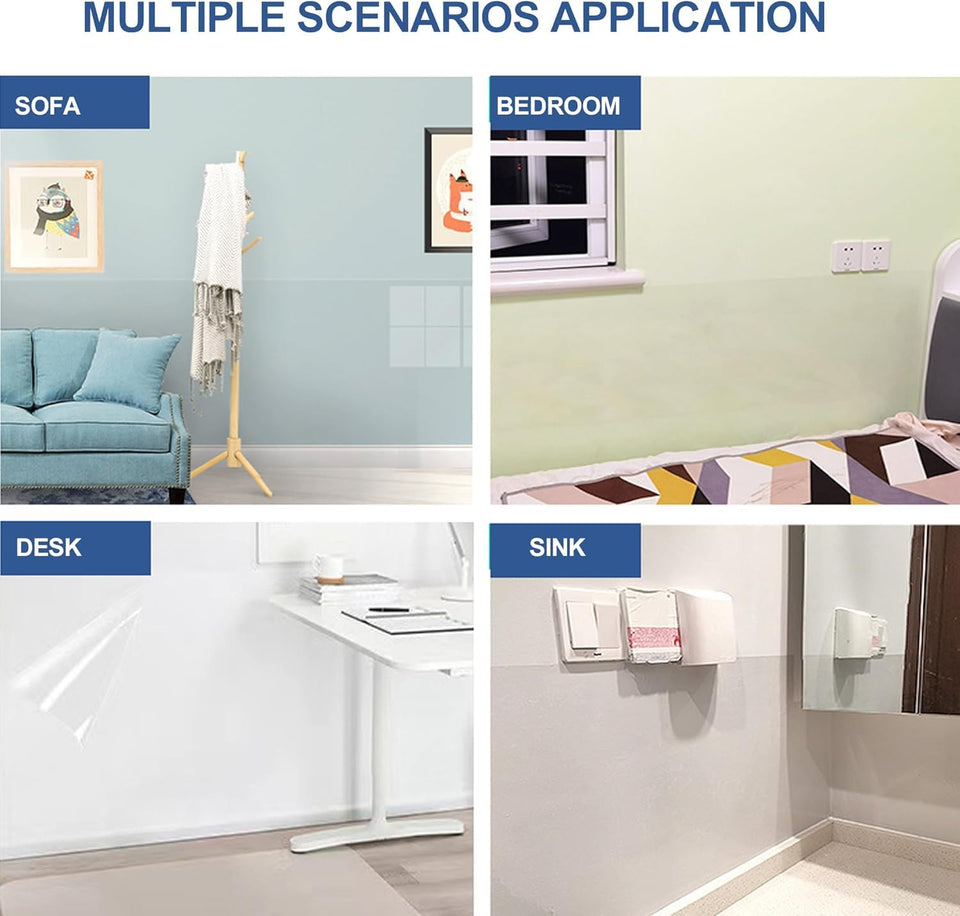 Self- Adhesive Transparent Electrostatic Wall Protection Film (Buy 1 Get 1 Free)