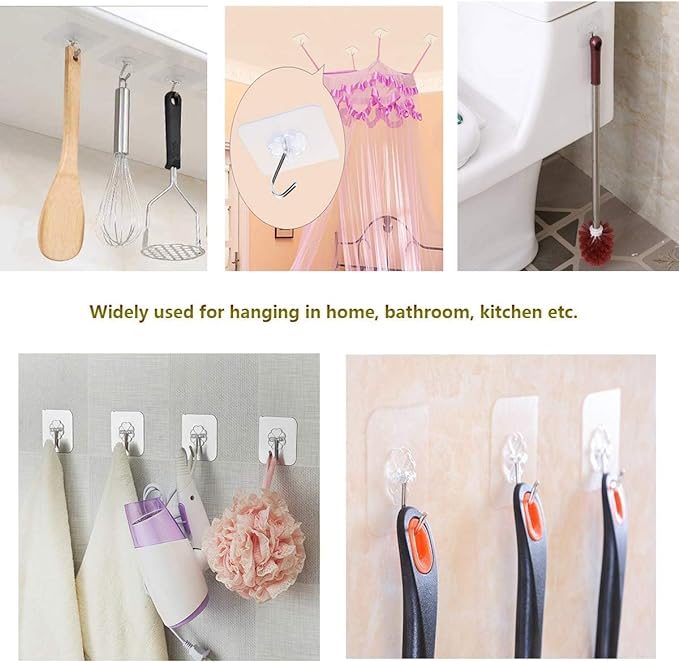ExcelBond™ Self Adhesive Wall Hooks- Pack of 50 (BUMPER🔥 50% OFF)