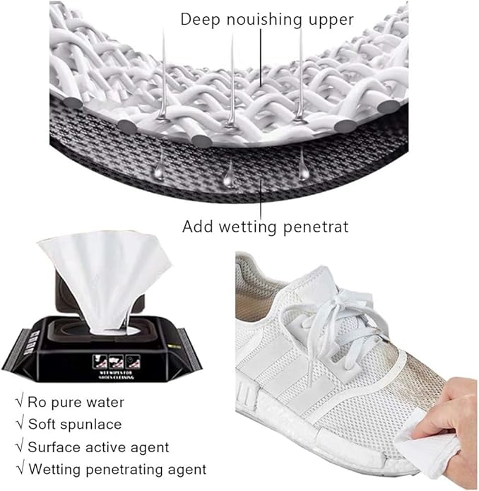 Sneaker & Shoe Cleaner Wipes (Pack of 2 Packets)