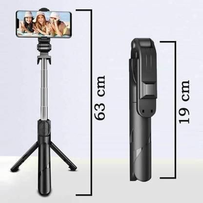 Extendable Flash 3-in-1 Selfie Stick Tripod with Bluetooth Remote