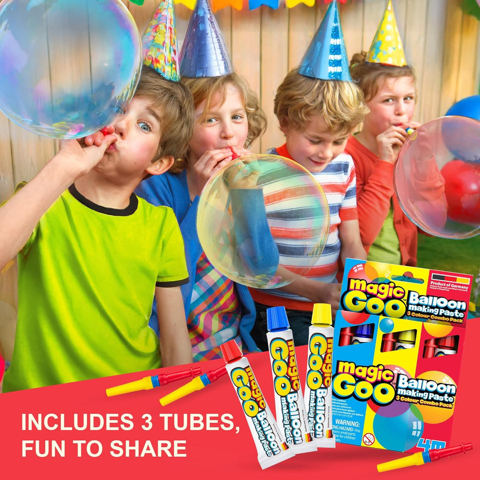 Blow Bubble Balloons Toys (Pack of 3 Tubes)