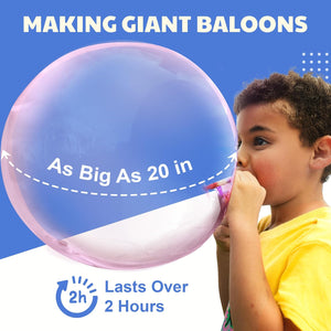 Blow Bubble Balloons Toys (Pack of 3 Tubes)