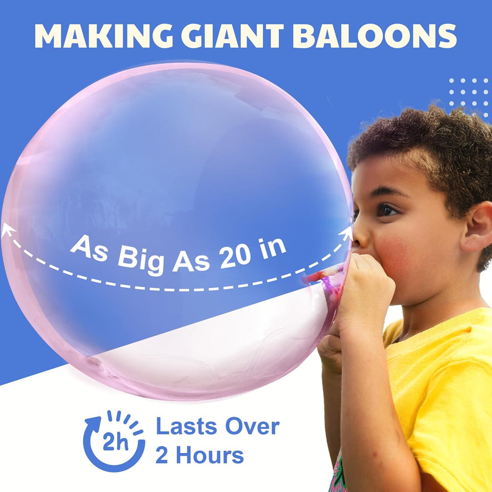 Blow Bubble Balloons Toys (Pack of 3 Tubes)