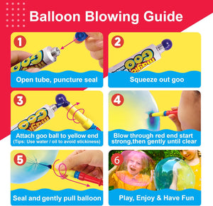 Blow Bubble Balloons Toys (Pack of 3 Tubes)