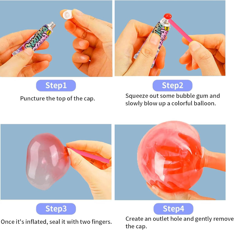 Blow Bubble Balloons Toys (Pack of 3 Tubes)