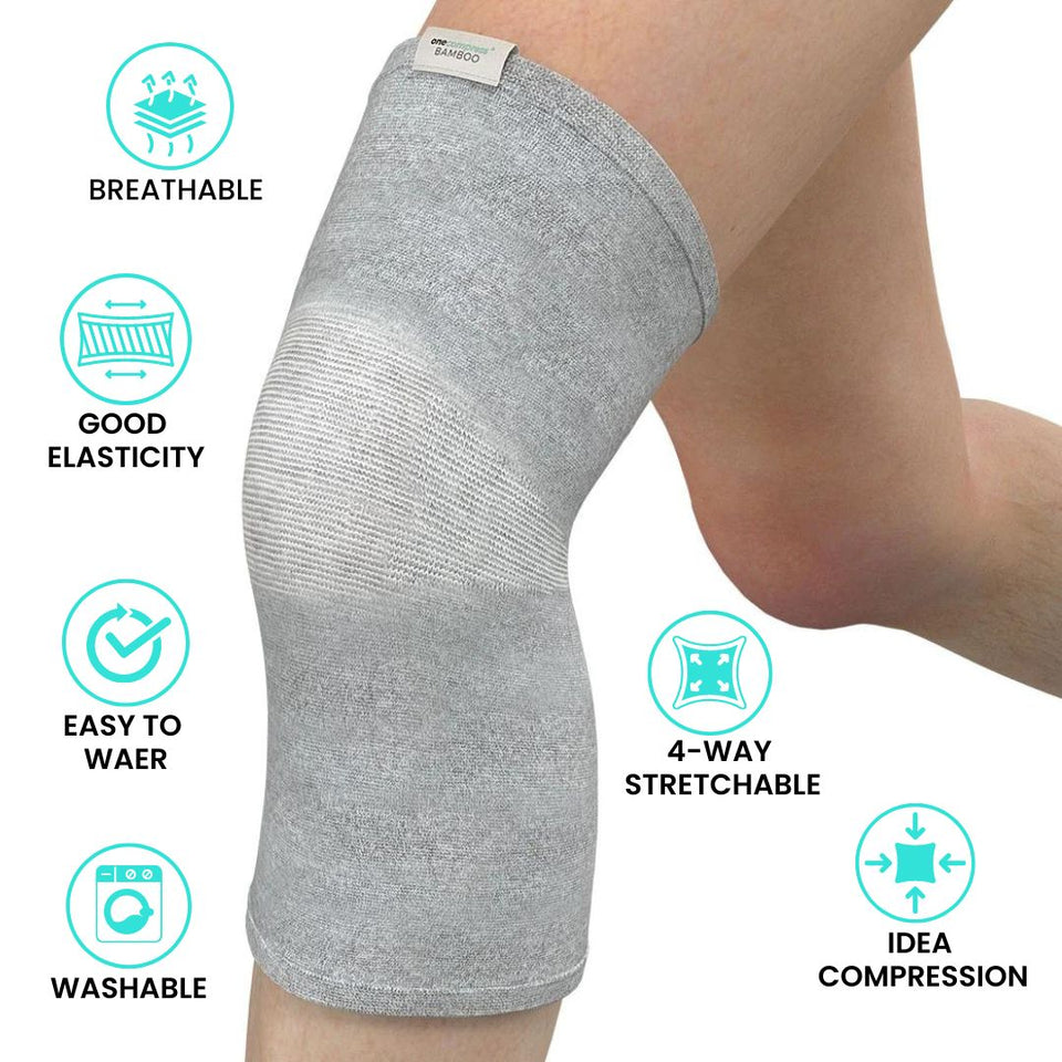 Bamboo Compression Knee Sleeves (Pack Of 2)
