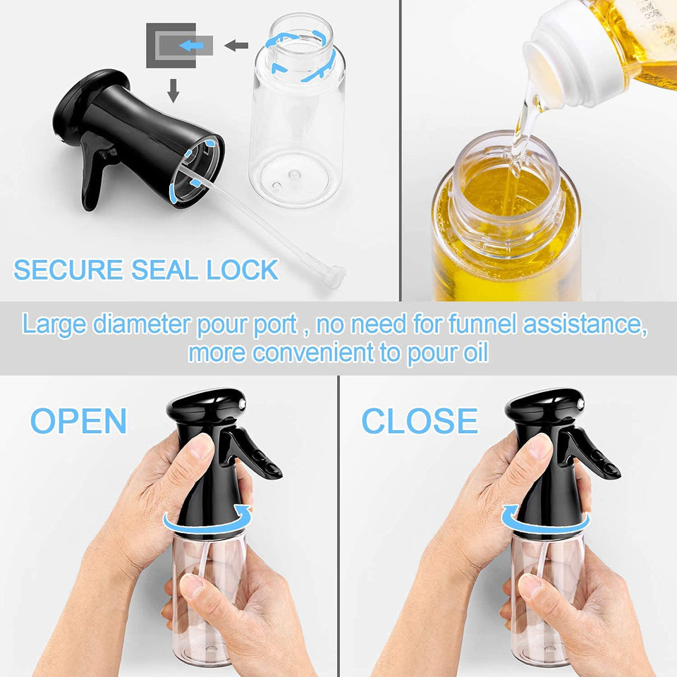Glass Oil Dispenser Bottle Spray Mister (200 ML)