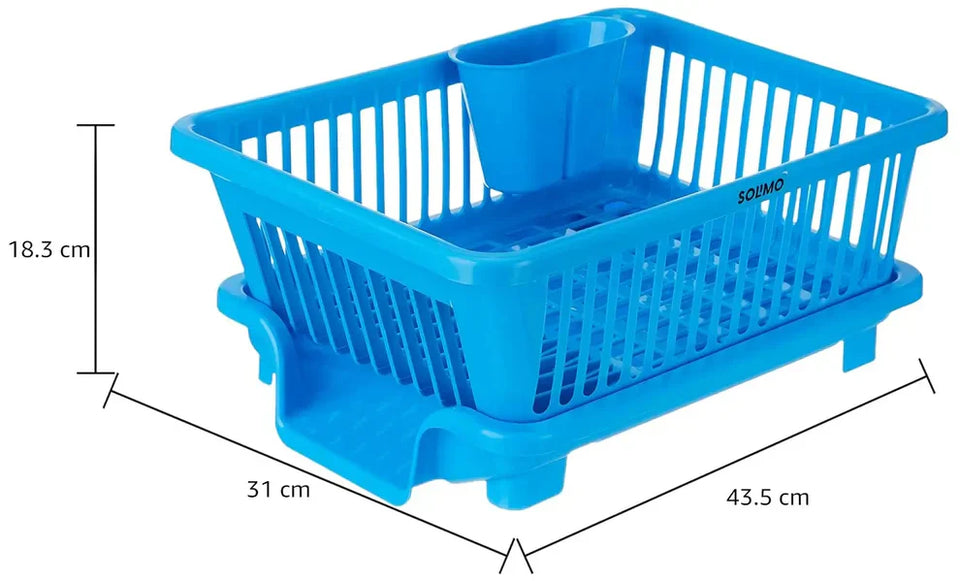 Smart Dish Drying Rack with Quick Drainage & Cutlery Holder