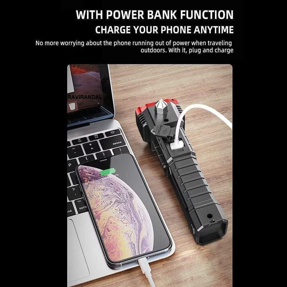 Yasme™️8 In 1 Portable Rechargeable Torch LED Flashlight