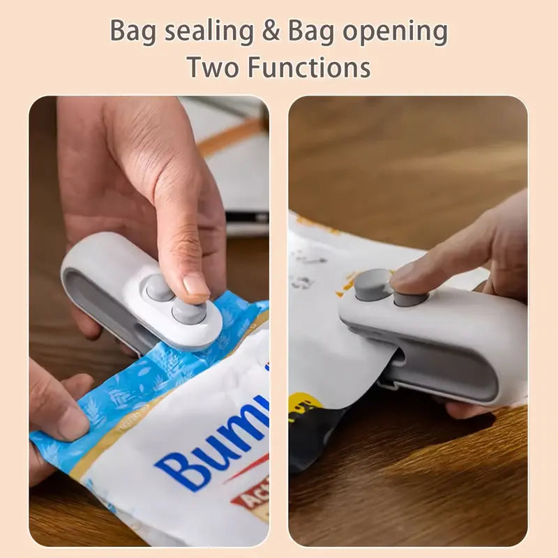 Portable Mini Sealing Machine 2 in 1 USB Rechargeable Magnetic Bag Sealer Heat Seal with Cutter