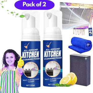 Japanese Multipurpose Kitchen Foam Cleaner Pump (Pack of 2)