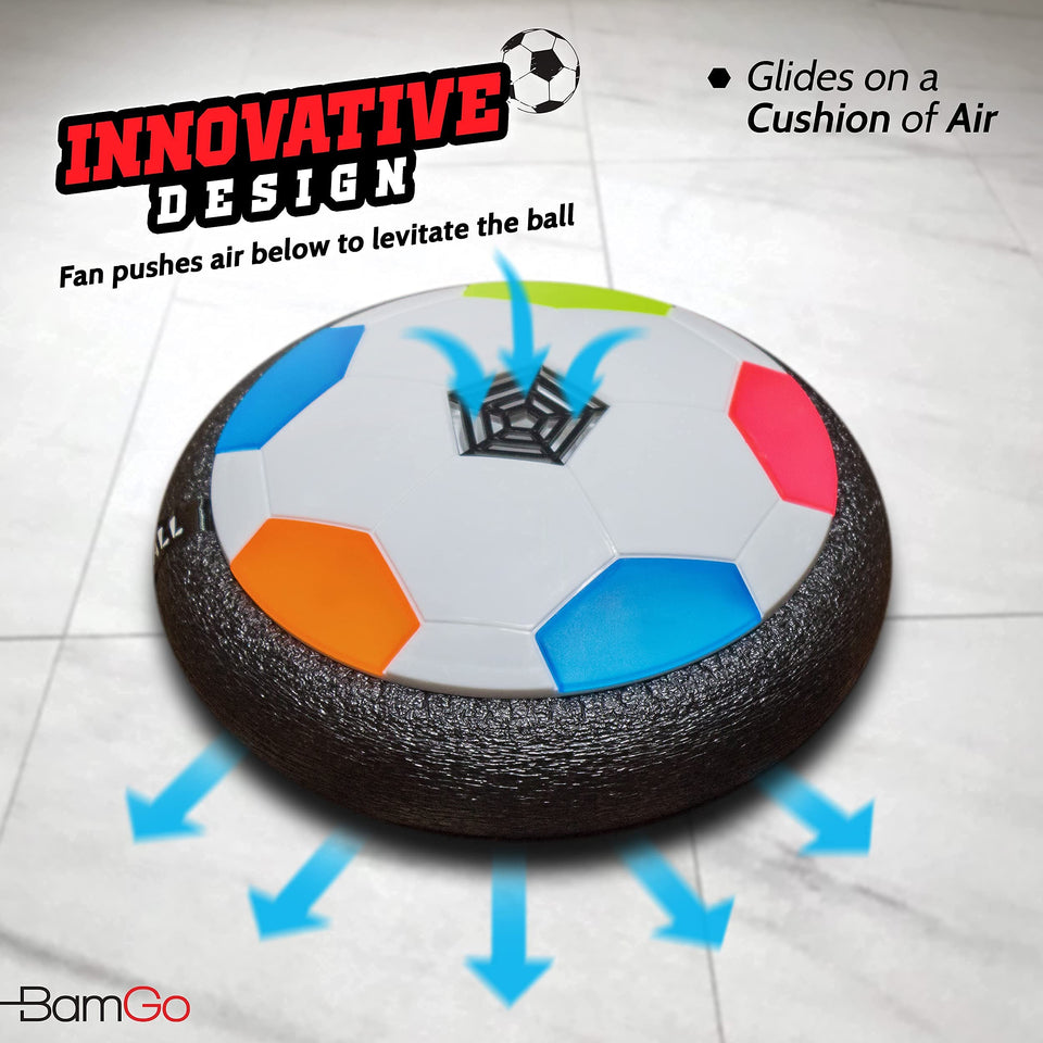 Magic Air Soccer Ball with Flashing Colored LED Lights (Premium Quality)