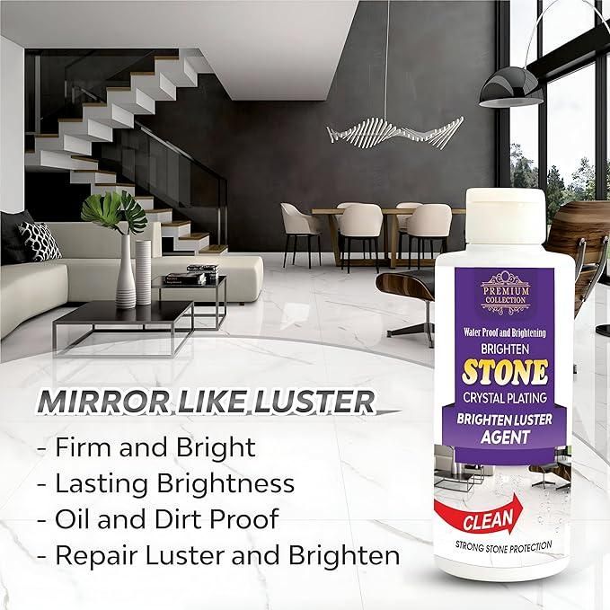 Stone Crystal Plating Luster Agent For Granite Floor Cleaner Liquid (Pack of 2)
