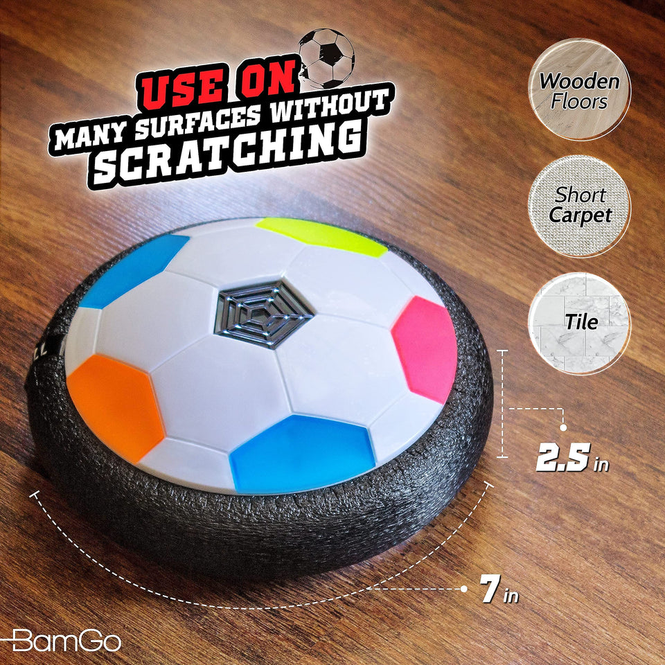 Magic Air Soccer Ball with Flashing Colored LED Lights (Premium Quality)