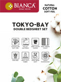 Bamboo Micro King Size Elastic Fitted Premium Elastic Fitted Bedsheet With 2 Pillow Covers