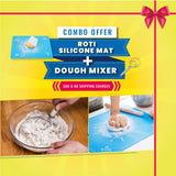Perfect Roti Combo : Silicone Roti Mat & Stainless Steel Atta Dough Maker