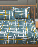 Premium Glace Cotton King Size Elastic Fitted Bedsheet