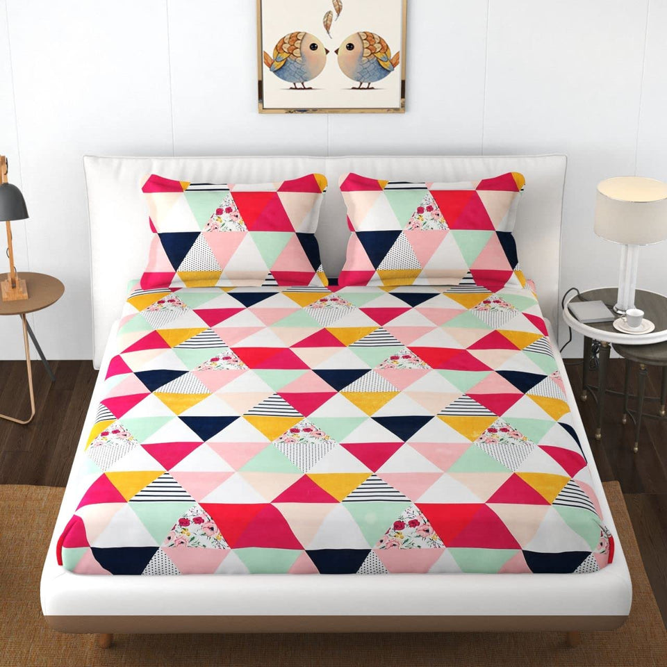 Luxury trends King Size Elastic Fitted Premium Bedsheet With 2 Pillow Covers