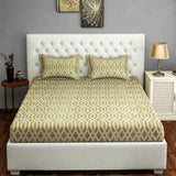Golden King Size Double Bed Elastic Fitted Premium Bedsheet