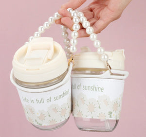 Coffee Mug With Cute Pearl Bracelet