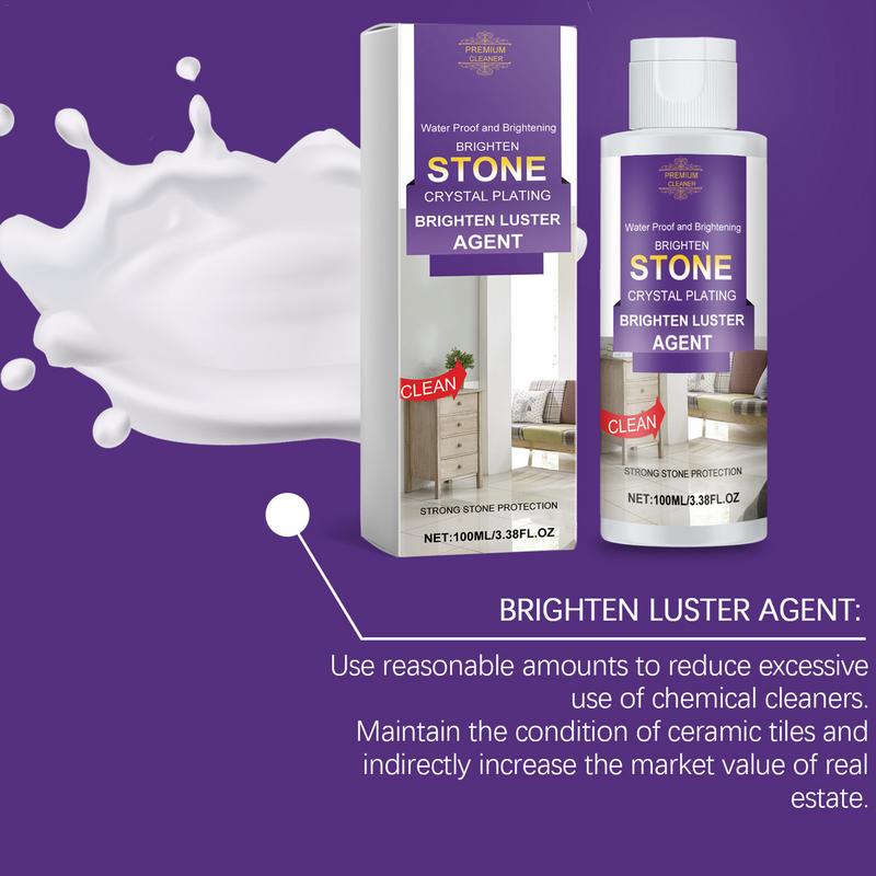 Stone Crystal Plating Luster Agent For Granite Floor Cleaner Liquid (Pack of 2)