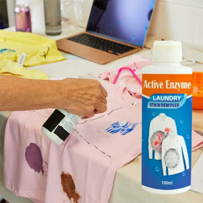 Active Enzyme Laundry Stain Remover – Powerful Spot Cleaner (Buy 1 Get 1 Free)