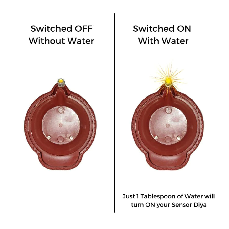 LED Light Water Sensor Diya (Free Water Sensing Shivling)