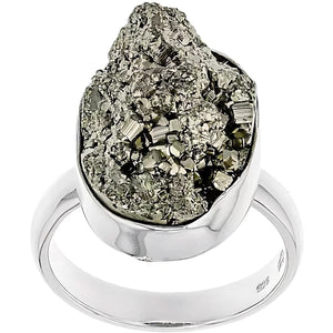 Adjustable Pyrite Ring