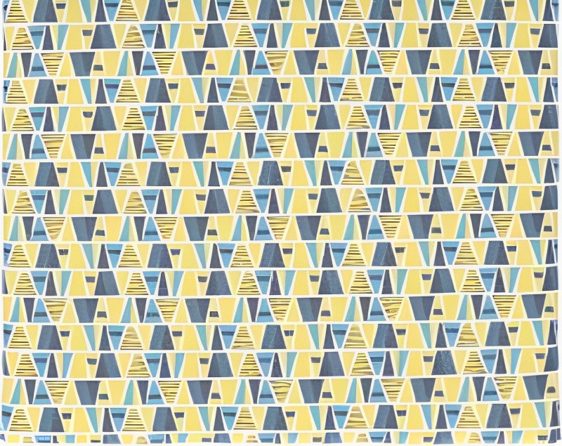 Yellow Triangle King Size Double Bed Elastic Fitted Premium Bedsheet