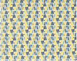 Yellow Triangle King Size Double Bed Elastic Fitted Premium Bedsheet